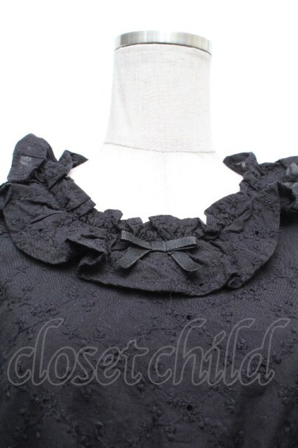 画像4: axes femme kawaii / コットンレースブラウス  黒 S-26-04-02-026-AX-BL-AS-ZS (4)