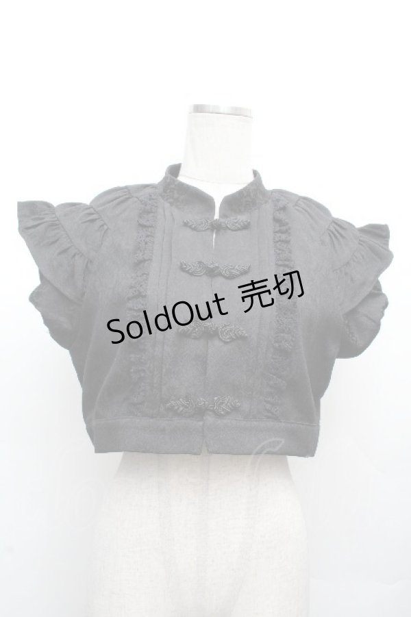 画像1: Tooth Cat / ジャガードジャケット  黒 S-26-04-02-027-LO-BL-HR-ZS (1)