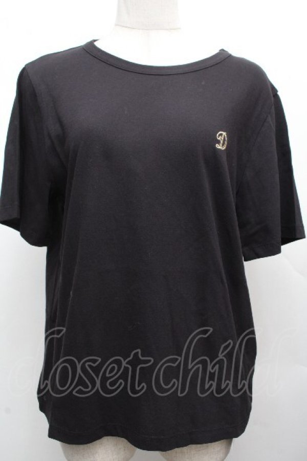 画像1: Jane Marple Dans Le Salon / 刺繍カットソー  黒 S-26-04-02-028-JM-TO-AS-ZS (1)