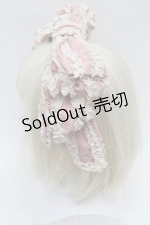 画像: Hoshibako Works / お人形風ラッピングリボンカチューシャ  ピンク S-26-04-04-043-LO-AC-AS-ZS