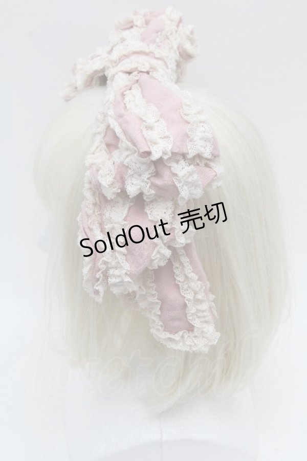 画像1: Hoshibako Works / お人形風ラッピングリボンカチューシャ  ピンク S-26-04-04-043-LO-AC-AS-ZS (1)