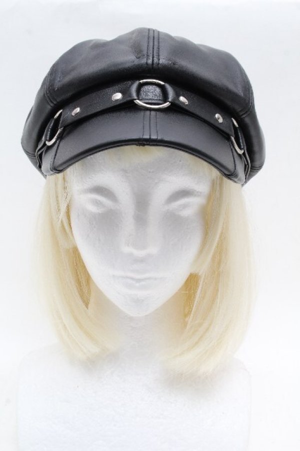 画像1: PUNK / キャスケット  黒 S-26-04-04-046-PU-AC-AS-ZS (1)