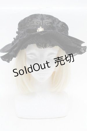 画像: Hoshibako Works / レディ・アイリーンボーダーハット  黒 S-26-04-04-047-LO-AC-HR-ZS