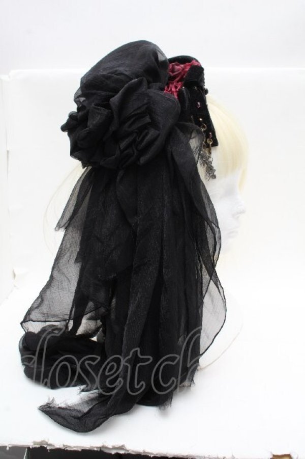 画像2: Hoshibako Works / 真夜中の囁きシルクハット  黒 S-26-04-04-048-LO-AC-HR-ZS (2)