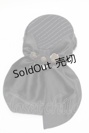 画像: Hoshibako Works / リリィ・リドルピルボックスハット  黒 S-26-04-04-049-LO-AC-HR-ZS