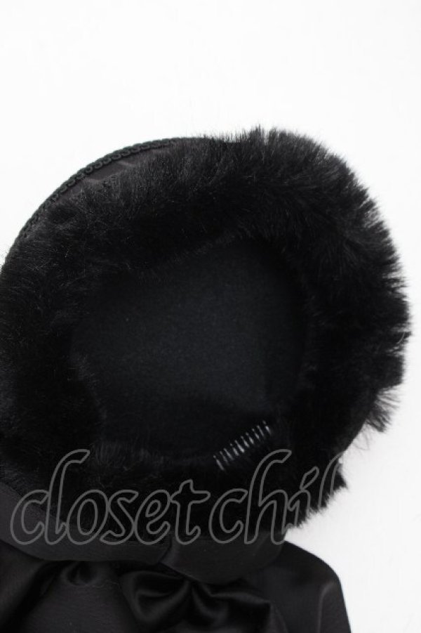 画像3: Hoshibako Works / リリィ・リドルピルボックスハット  黒 S-26-04-04-049-LO-AC-HR-ZS (3)