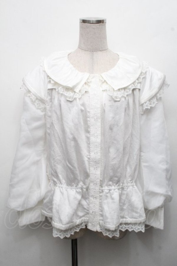 画像1: Hoshibako Works / フェリ・ドウ・ロンド タッセルリボンブラウス  白 S-26-04-04-051-LO-BL-HR-ZS (1)
