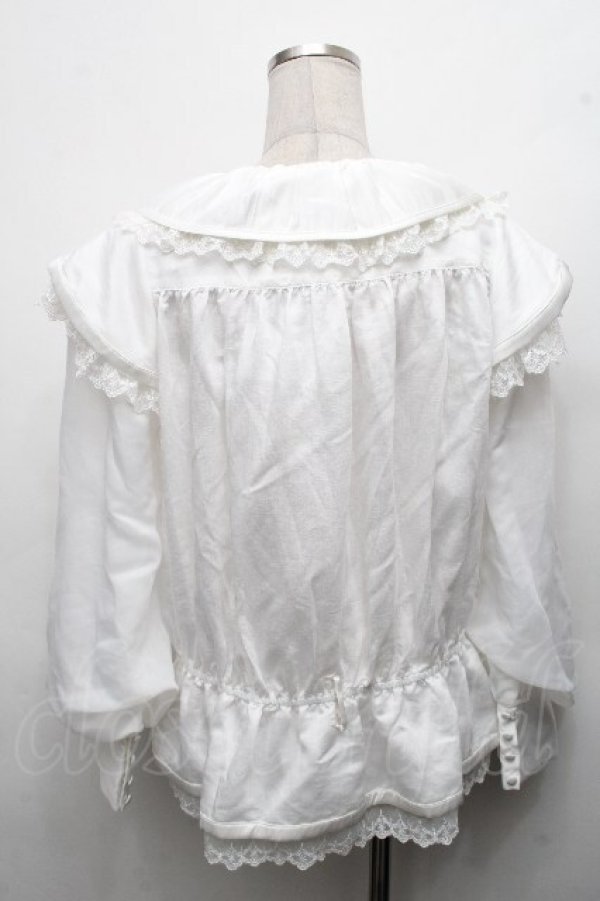 画像2: Hoshibako Works / フェリ・ドウ・ロンド タッセルリボンブラウス  白 S-26-04-04-051-LO-BL-HR-ZS (2)