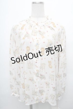 画像: yukiemon / テキスタイルブラウス 3L オフ S-26-04-04-052-0-TO-AS-ZS