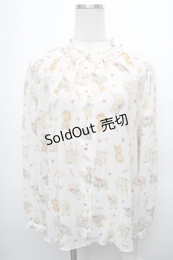 画像1: yukiemon / テキスタイルブラウス 3L オフ S-26-04-04-052-0-TO-AS-ZS (1)