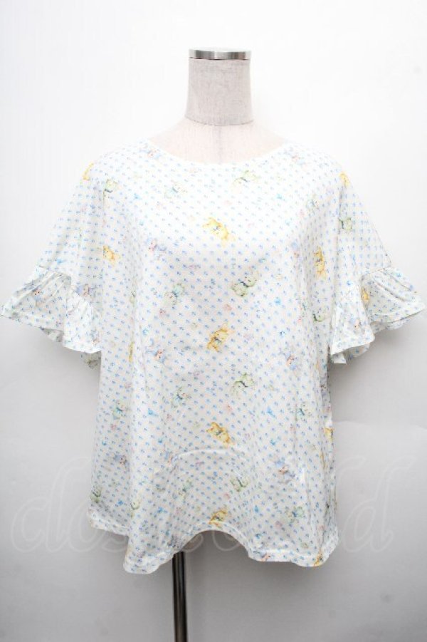 画像1: yukiemon / 総柄Tシャツ 3L オフ S-26-04-04-053-0-TO-AS-ZS (1)