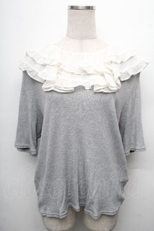 画像: Franche Lippee / フリルカットソー  グレー S-26-04-04-054-LO-TO-AS-ZS