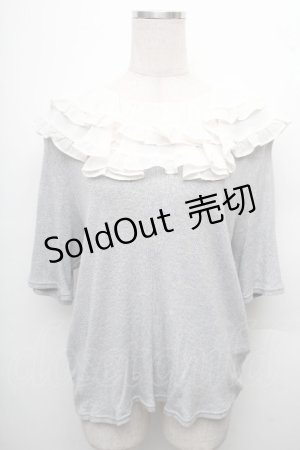 画像: Franche Lippee / フリルカットソー  グレー S-26-04-04-054-LO-TO-AS-ZS