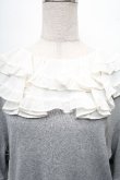 画像3: Franche Lippee / フリルカットソー  グレー S-26-04-04-054-LO-TO-AS-ZS (3)