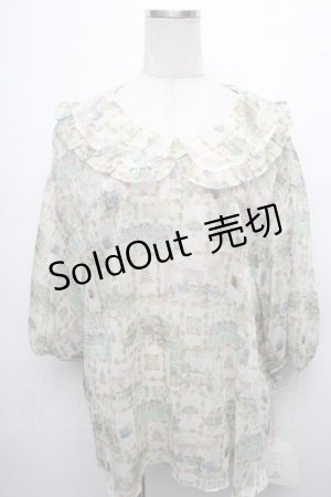 画像: yukiemon / テキスタイルブラウス 3L オフ S-26-04-04-056-0-TO-AS-ZS