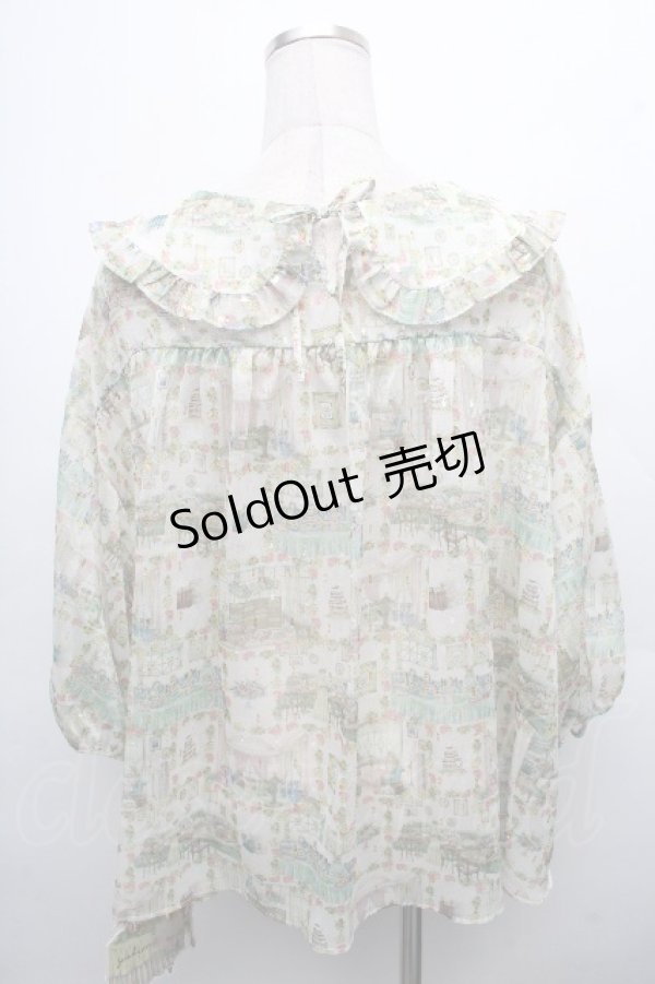 画像2: yukiemon / テキスタイルブラウス 3L オフ S-26-04-04-056-0-TO-AS-ZS (2)