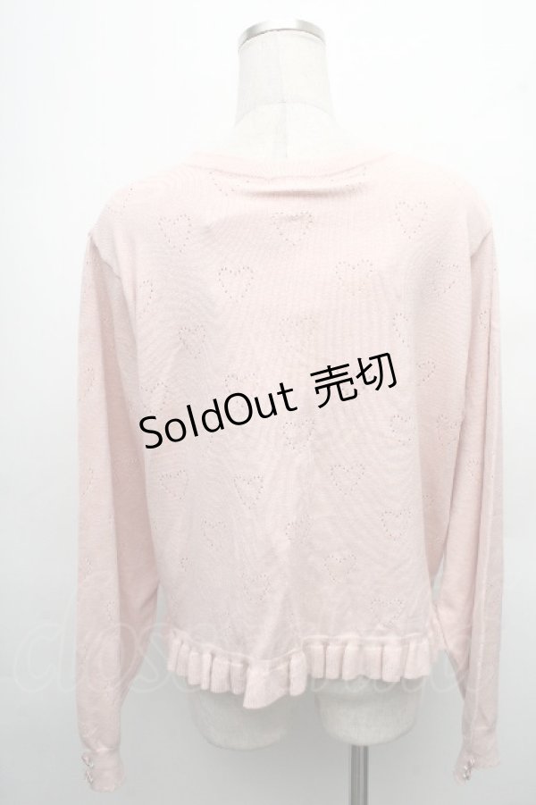 画像2: m petit by misako / TT*AOKリボンツキカーディガン 3L ピンク S-26-04-04-057-LO-TO-HR-ZS (2)