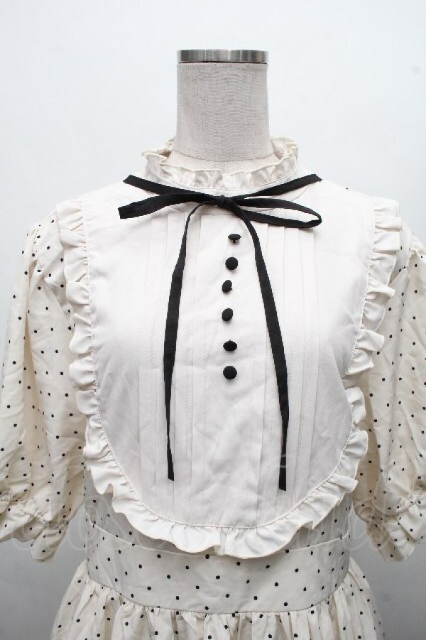 画像3: m petit by misako / 梨地水玉切り替えワンピース 3L アイボリー S-26-04-04-060-LO-OP-HR-ZS (3)