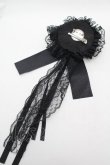 画像2: GOTH / 薔薇ブローチ  黒 S-26-04-04-008-GO-AC-HR-ZS (2)