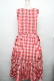 画像2: yukiemon / ギンガムワンピース  赤ｘ白 S-26-04-04-065-0-OP-AS-ZS (2)