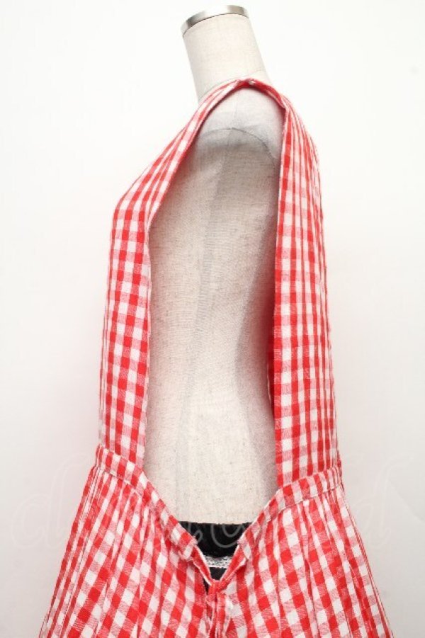 画像3: yukiemon / ギンガムワンピース  赤ｘ白 S-26-04-04-065-0-OP-AS-ZS (3)