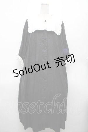 画像: yukiemon / 襟付きワンピース 3L 黒 S-26-04-04-067-0-OP-AS-ZS