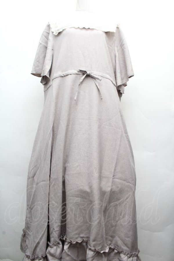 画像1: m petit by misako / AOKレースセーラーワンピース 3L グレー S-26-04-04-069-LO-OP-HR-ZS (1)