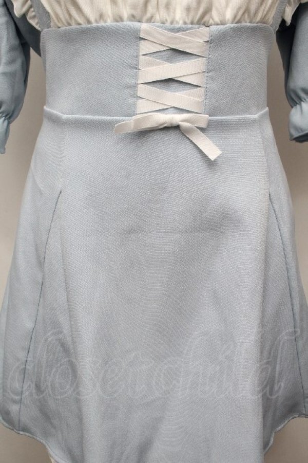 画像5: Dear My Love / 羽根チョーカーレースアップ半袖セットアップ【チョーカー欠品】  サックスｘ白 S-26-04-04-071-EL-OP-HR-ZS (5)