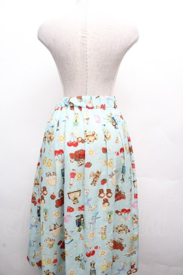 画像2: yukiemon / テキスタイルスカート 3L サックス S-26-04-04-072-0-SK-AS-ZS (2)