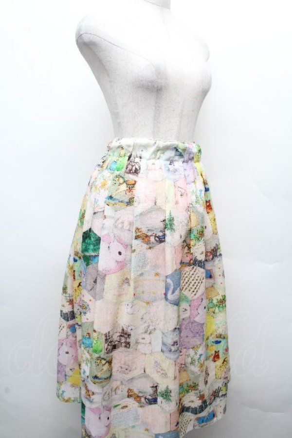 画像3: yukiemon / ハニカムパッチワークスカート  マルチ S-26-04-04-073-0-SK-AS-ZS (3)