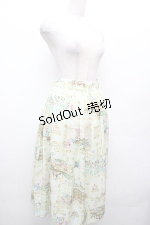 画像3: yukiemon / ゆきえもんちで朝食をテキスタイルふんわりスカート 3L ミントグリーン S-26-04-04-074-0-SK-AS-ZS (3)