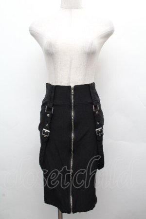 画像: KILL STAR / サス付きZIPタイトスカート S 黒 S-26-04-04-076-SL-SK-HR-ZS