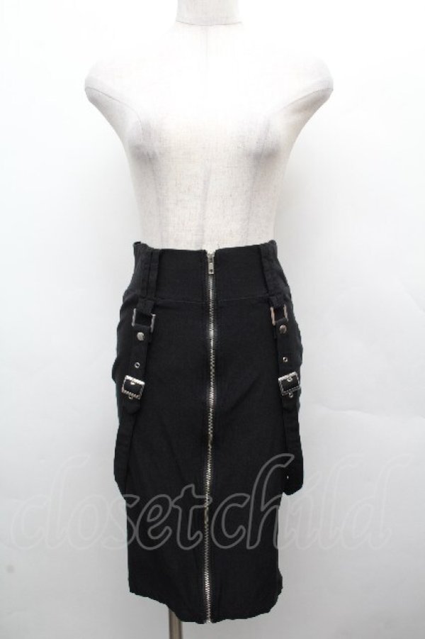 画像1: KILL STAR / サス付きZIPタイトスカート S 黒 S-26-04-04-076-SL-SK-HR-ZS (1)