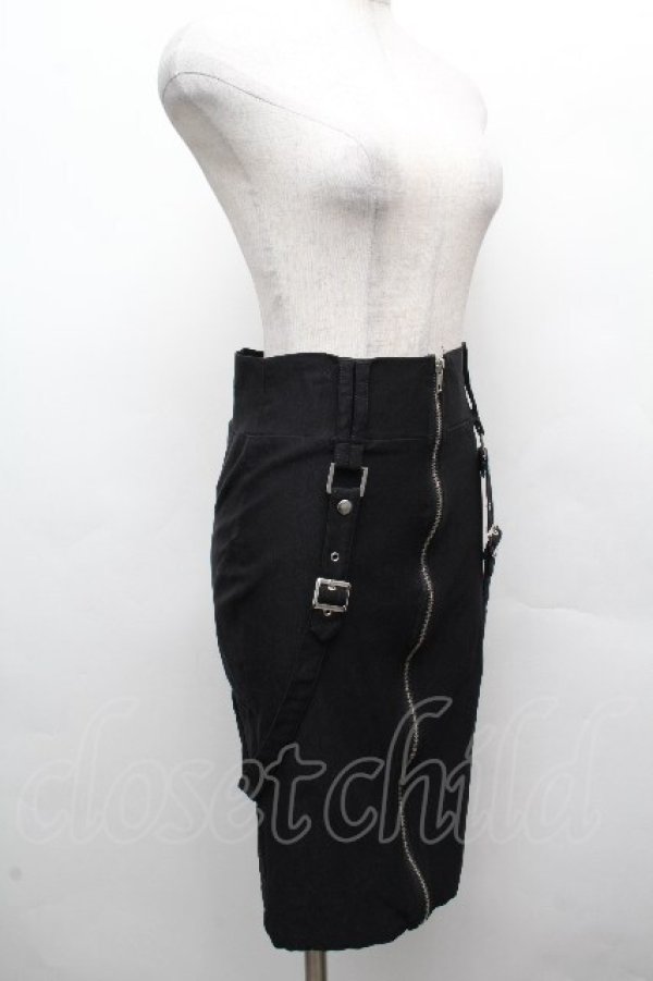 画像3: KILL STAR / サス付きZIPタイトスカート S 黒 S-26-04-04-076-SL-SK-HR-ZS (3)