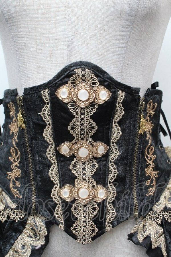 画像4: Hoshibako Works / ベル・エピヌ コルセット  黒 S-26-04-04-077-LO-SK-HR-ZS (4)