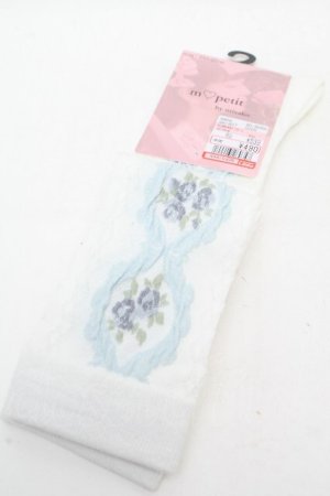 画像: m petit by misako / ECAMOVKバラレースソックス  白 S-26-04-04-012-LO-ZA-HR-ZS