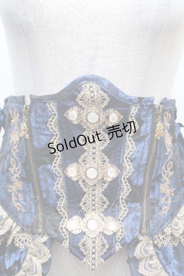 画像4: Hoshibako Works / ベル・エピヌ コルセット  紺 S-26-04-04-078-LO-SK-HR-ZS (4)