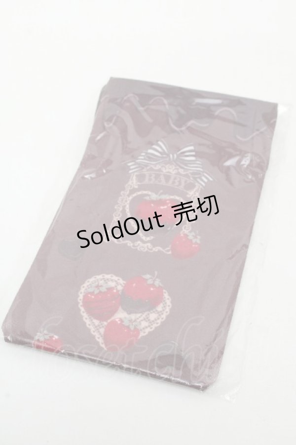 画像1: BABY,THE STARS SHINE BRIGHT / Strawberry Loves Chocolate柄オーバーニーソックス  ブラウン S-26-04-04-017-BA-ZA-AS-ZS (1)