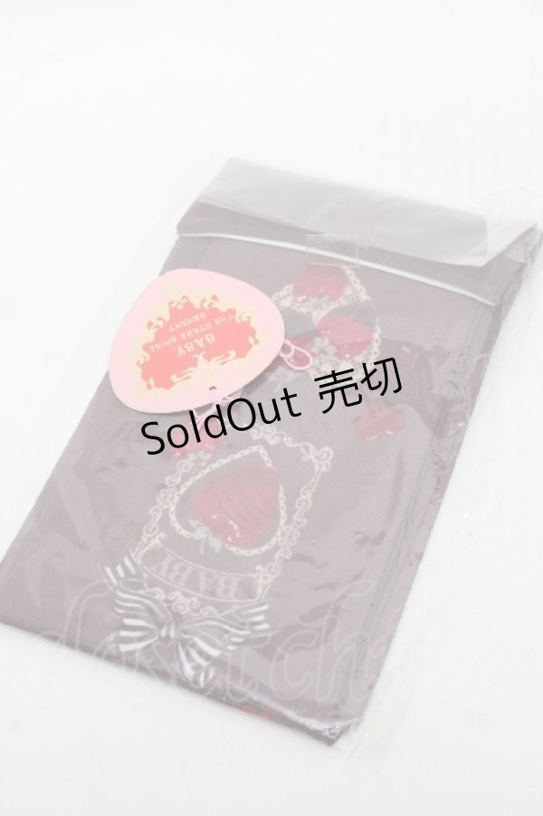 画像2: BABY,THE STARS SHINE BRIGHT / Strawberry Loves Chocolate柄オーバーニーソックス  ブラウン S-26-04-04-017-BA-ZA-AS-ZS (2)