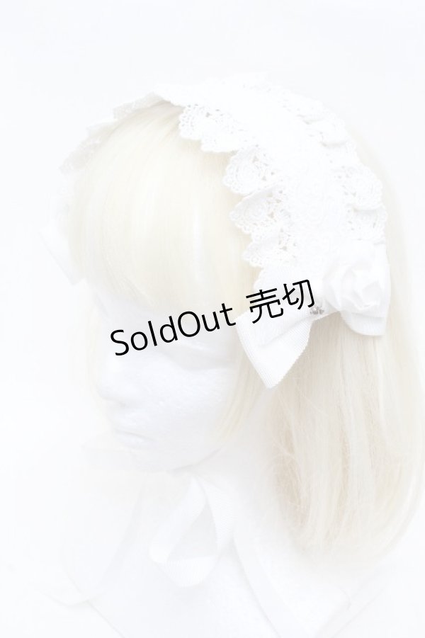 画像1: BABY,THE STARS SHINE BRIGHT / ロザリィ・ローズヘッドドレス  白 S-26-04-04-018-BA-AC-HR-ZS (1)