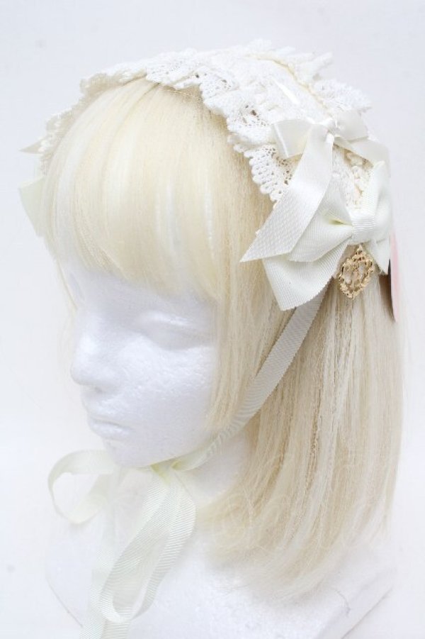 画像1: BABY,THE STARS SHINE BRIGHT / プリンセスドロップヘッドドレス  白 S-26-04-04-019-BA-AC-AS-ZS (1)