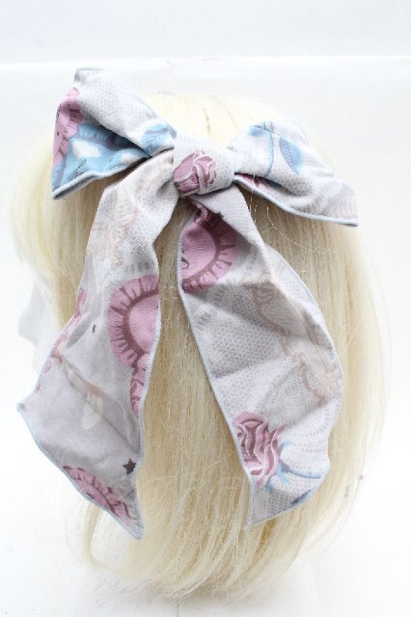 画像1: Angelic Pretty / My Favorite Roomリボンクリップ  グレー S-26-04-04-024-AP-AC-AS-ZS (1)