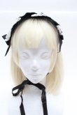 画像1: BABY,THE STARS SHINE BRIGHT / Creamy Ribbonヘッドドレス  黒ｘ白 S-26-04-04-025-BA-AC-HR-ZS (1)