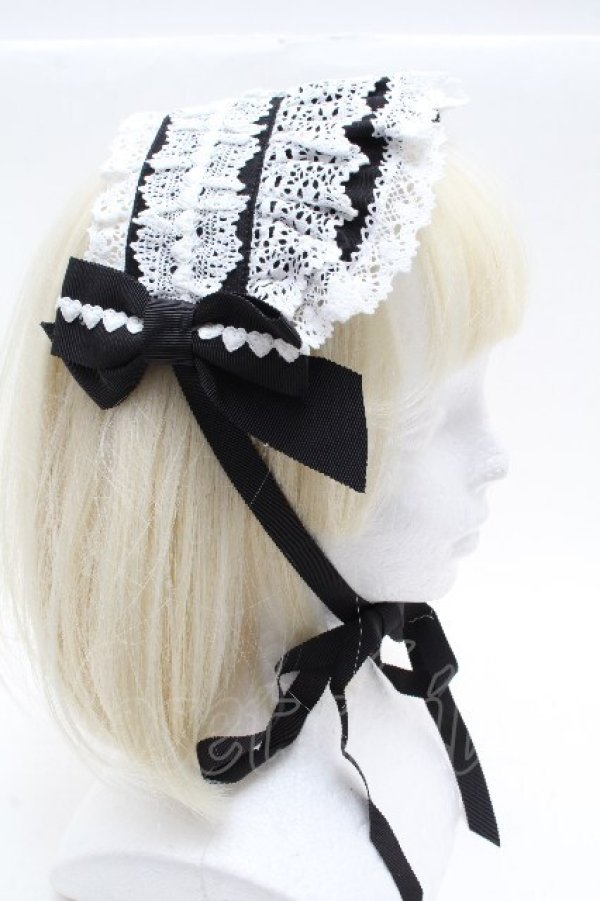 画像3: BABY,THE STARS SHINE BRIGHT / Creamy Ribbonヘッドドレス  黒ｘ白 S-26-04-04-025-BA-AC-HR-ZS (3)