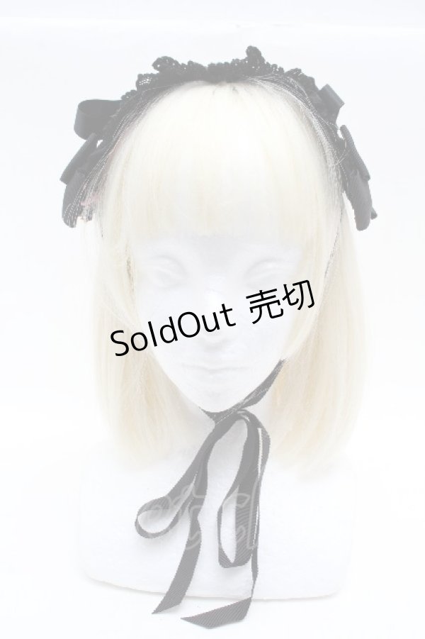 画像1: BABY,THE STARS SHINE BRIGHT / プリンセスドロップヘッドドレス  黒 S-26-04-04-026-BA-AC-AS-ZS (1)