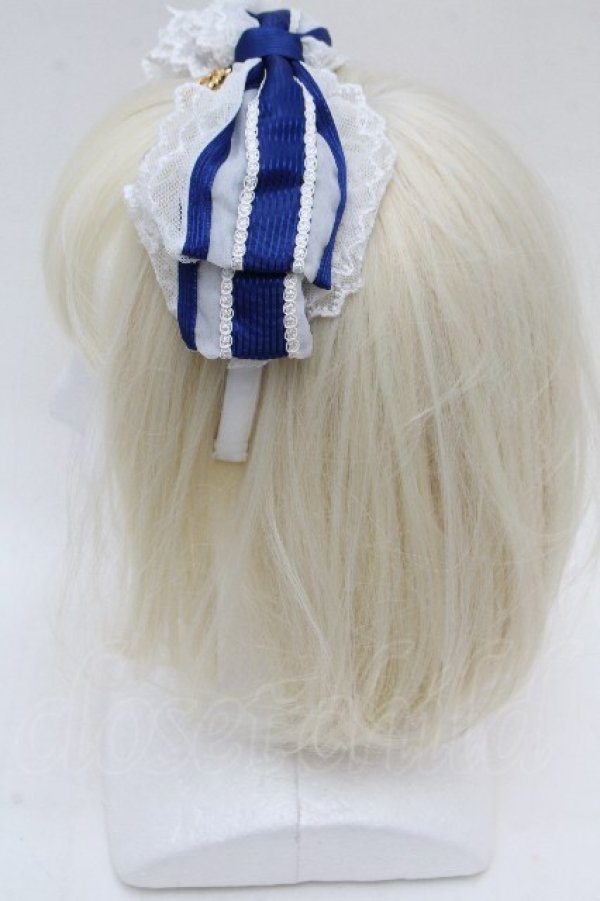 画像2: BABY,THE STARS SHINE BRIGHT / オーガンジーカチューシャ  青ｘ白 S-26-04-04-032-BA-AC-HR-ZS (2)