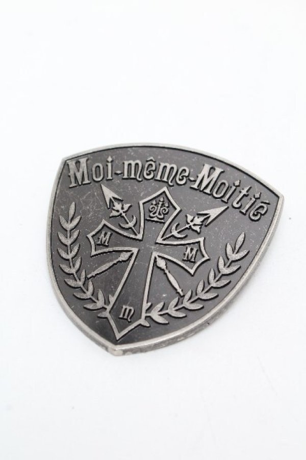 画像1: Moi-meme-Moitie / クロスロゴ・エンブレムバッチ  ガンメタ S-26-04-04-004-MO-ZA-AS-ZS (1)