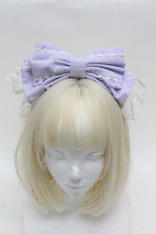 画像1: Angelic Pretty / メアリーロマンスDollカチューシャ  ラベンダー S-26-04-04-040-AP-AC-TE-ZS (1)