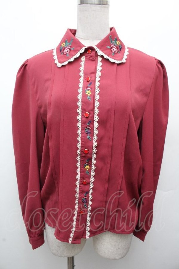 画像1: LOLITA / ブラウス  ワイン S-26-04-05-032-LO-BL-AS-ZS (1)