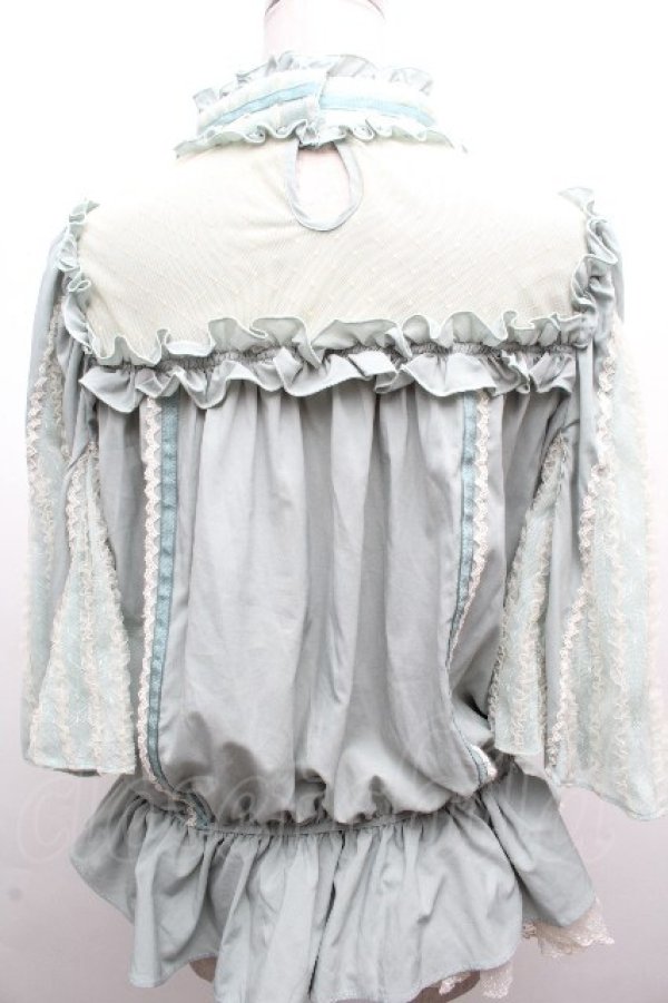 画像2: 星箱works / 七色ワルツフリルブラウス  ミント S-26-04-05-033-PU-BL-HR-ZS (2)